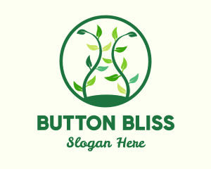 Green Organic Tree logo design