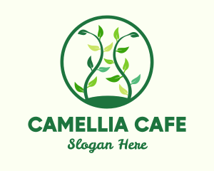 Green Organic Tree logo design