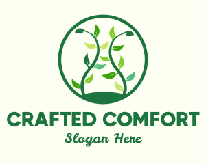 Green Organic Tree logo design