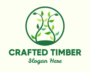 Green Organic Tree logo design