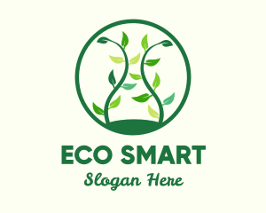 Green Organic Tree logo