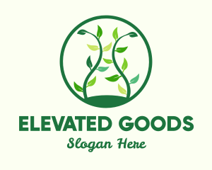 Green Organic Tree logo design