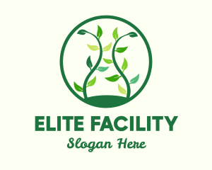 Green Organic Tree logo design