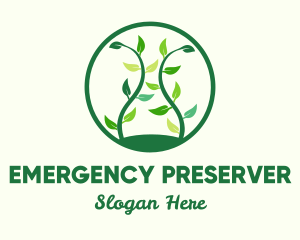 Green Organic Tree logo design