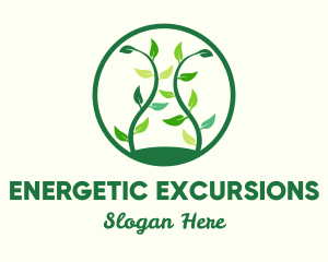 Green Organic Tree logo design