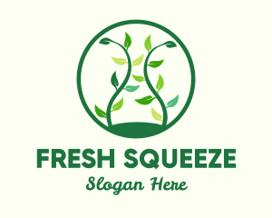 Green Organic Tree logo design