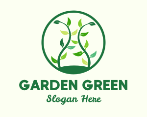 Green Organic Tree logo design