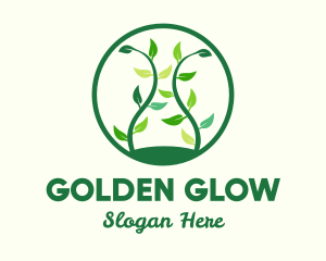 Green Organic Tree logo design