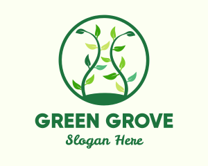 Green Organic Tree logo design