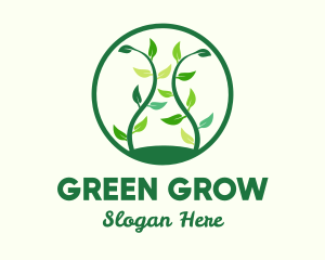 Green Organic Tree logo design