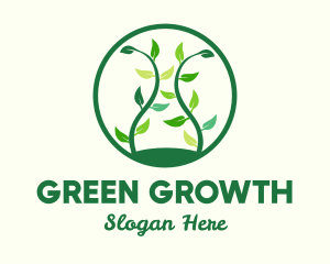 Green Organic Tree logo design