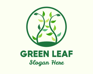 Green Organic Tree logo