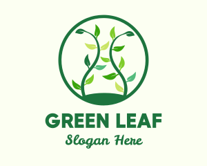 Green Organic Tree logo design