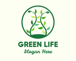 Green Organic Tree logo design