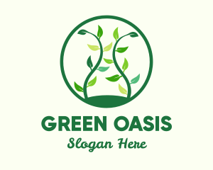 Green Organic Tree logo