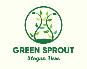 Green Organic Tree logo design