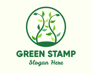 Green Organic Tree logo design