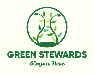 Green Organic Tree logo design