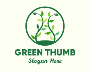 Green Organic Tree logo design