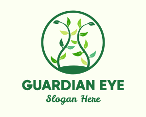 Green Organic Tree logo design