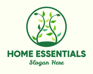 Green Organic Tree logo design