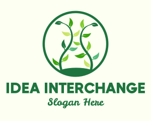 Green Organic Tree logo design