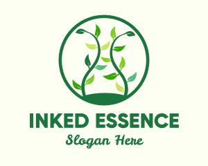 Green Organic Tree logo design