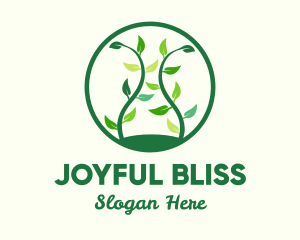 Green Organic Tree logo design