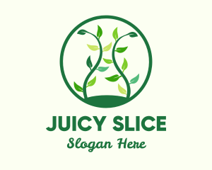 Green Organic Tree logo design