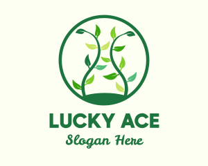 Green Organic Tree logo design