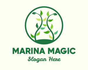 Green Organic Tree logo design