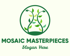 Green Organic Tree logo design