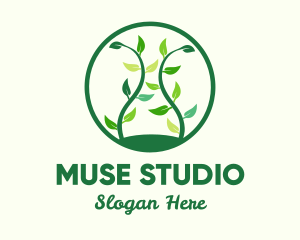 Green Organic Tree logo design