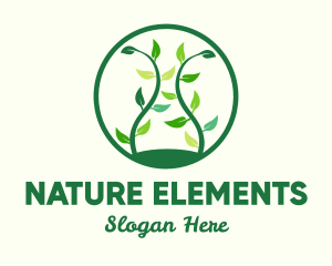 Green Organic Tree logo design