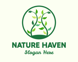 Green Organic Tree logo design