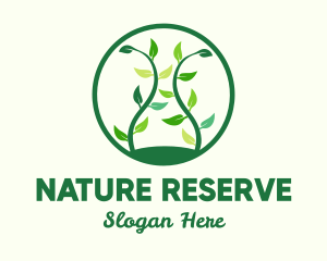 Green Organic Tree logo design