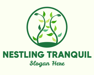 Green Organic Tree logo design