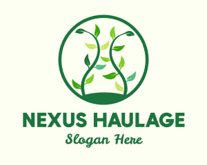 Green Organic Tree logo design