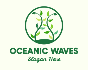 Green Organic Tree logo design