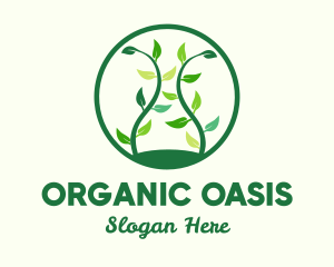 Green Organic Tree logo design