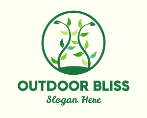 Green Organic Tree logo design