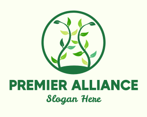 Green Organic Tree logo design