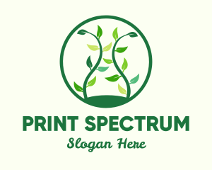 Green Organic Tree logo design