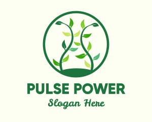 Green Organic Tree logo design