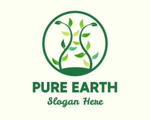 Green Organic Tree logo