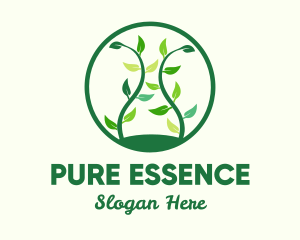 Green Organic Tree logo design