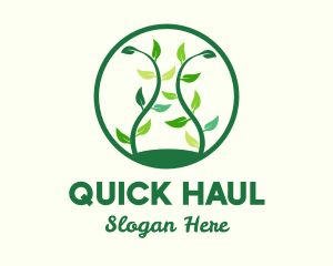 Green Organic Tree logo design