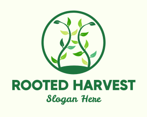 Green Organic Tree logo design