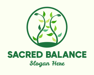 Green Organic Tree logo design