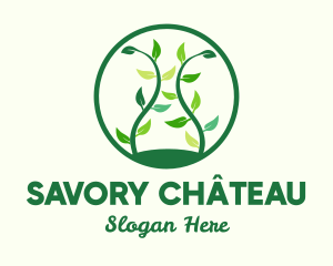 Green Organic Tree logo design